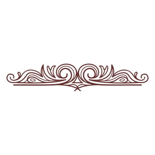 Ornament swirls divider 17 PNG Design