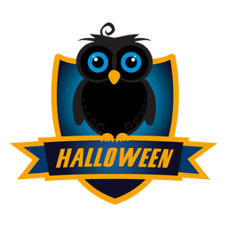Emblema coruja halloween Desenho PNG