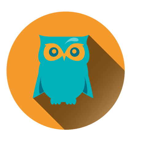 Owl round icon PNG Design