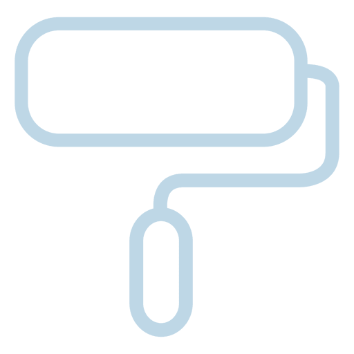 Paint roller line icon PNG Design