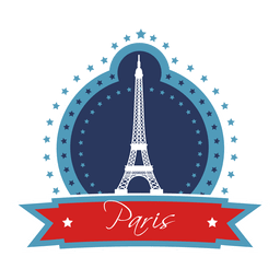 Paris landmark emblem PNG Design