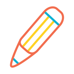Icono de trazo colorido lápiz Diseño PNG