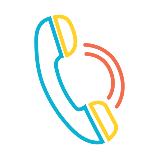 Buntes Symbol des Telefonempfängers PNG-Design