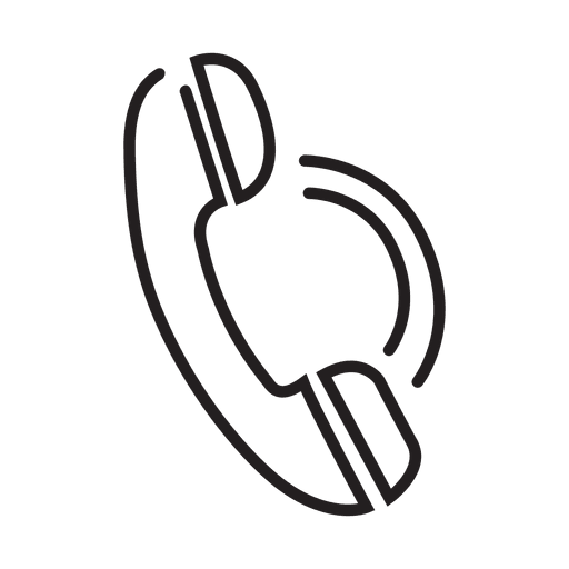 Telefon klingelt Strichsymbol PNG-Design