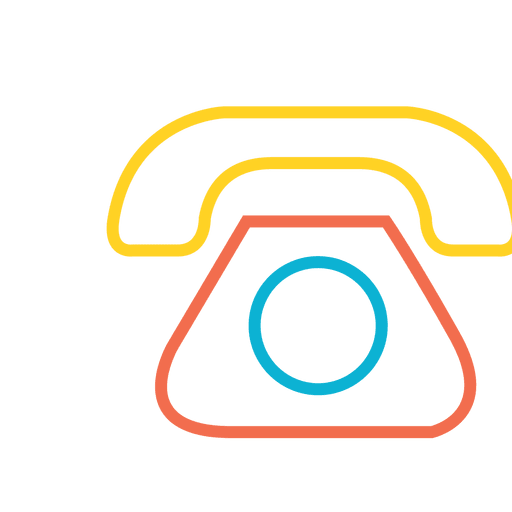Colorful phone message icon PNG Design