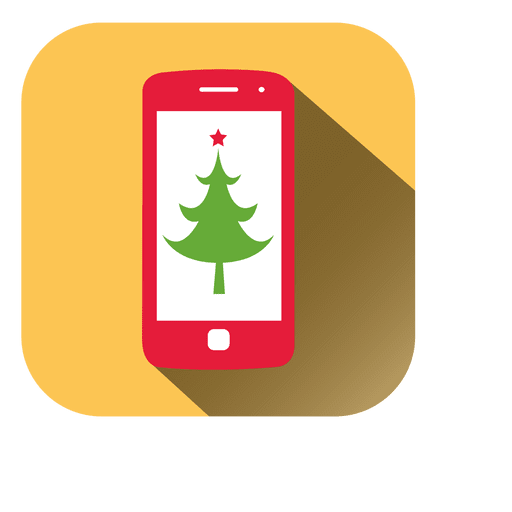 Pine tree mobile icon PNG Design