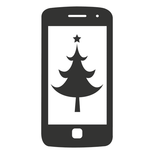 Pine tree smartphone screen PNG Design