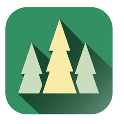Icono cuadrado de pinos Diseño PNG