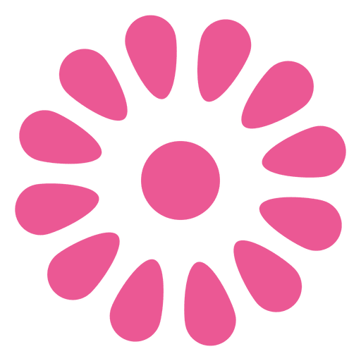 Icono floral rosa Diseño PNG