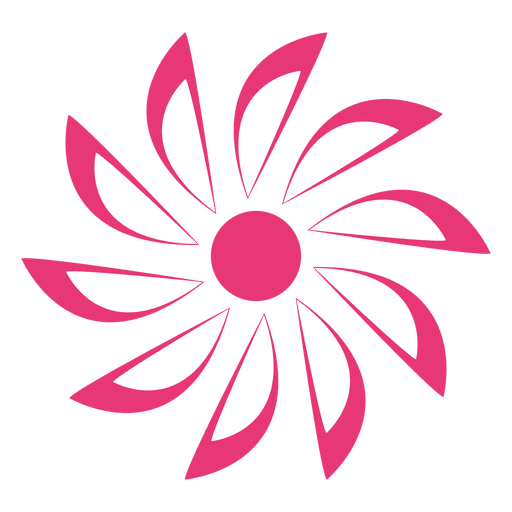 Pink starry flower icon PNG Design