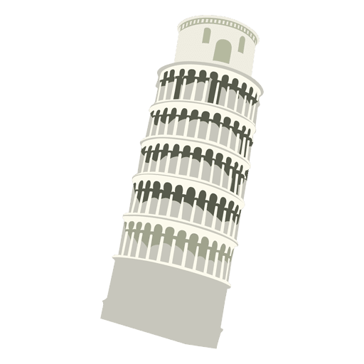 Pisa tower cartoon PNG Design