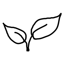 Contorno 1 da folha da planta Desenho PNG
