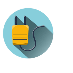 Icono de enchufe redondo Diseño PNG