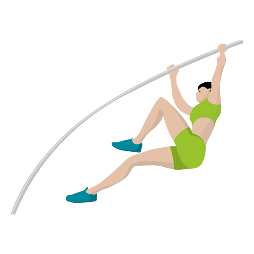 Dibujos animados de deporte de salto con pértiga Diseño PNG