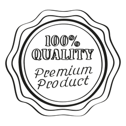 Premium-Produktrundemblem PNG-Design