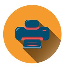 Ícone do círculo da impressora Desenho PNG