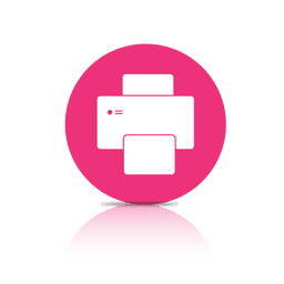 Icono de sombra de impresora Diseño PNG