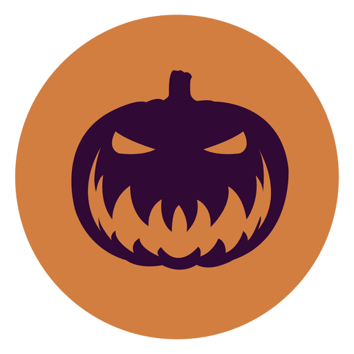 Icono de círculo de cara de calabaza - Descargar PNG/SVG transparente
