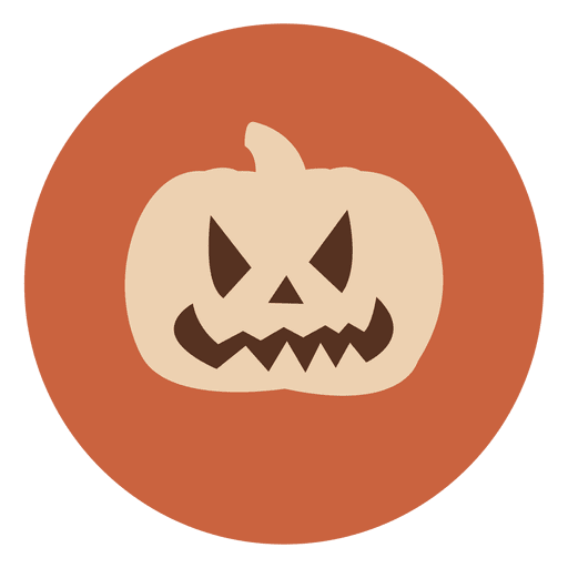 Pumpkin face circle icon 1 PNG Design