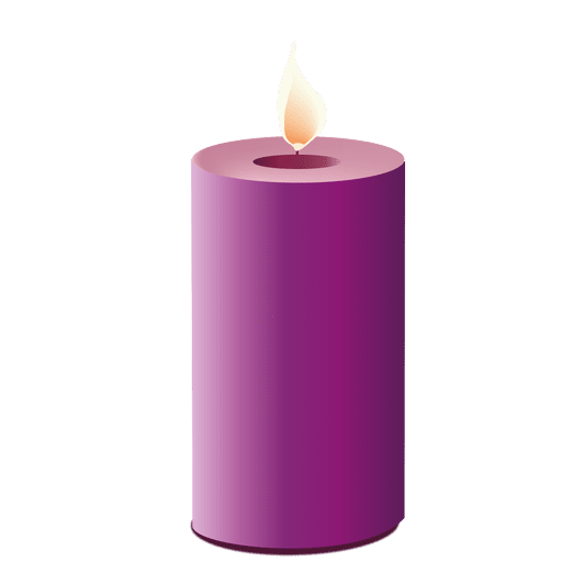 Purple candle light PNG Design