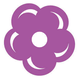 Icono de flor morada Diseño PNG
