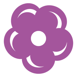 Purple flower icon PNG Design