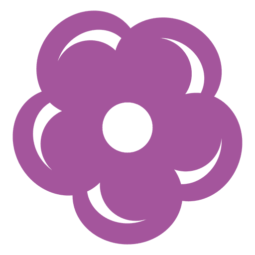 Icono de flor morada Diseño PNG