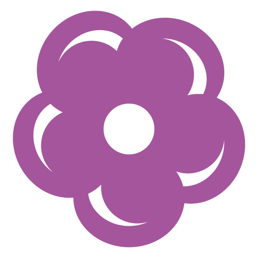 Purple flower icon PNG Design