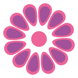 Lila rosa Blumenikone PNG-Design