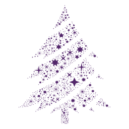 Purple starfkales christmas tree PNG Design