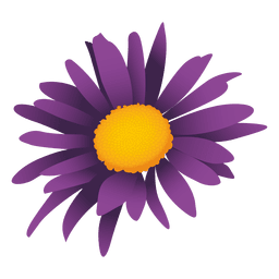 Lila Sonnenblumen-Karikatur PNG-Design