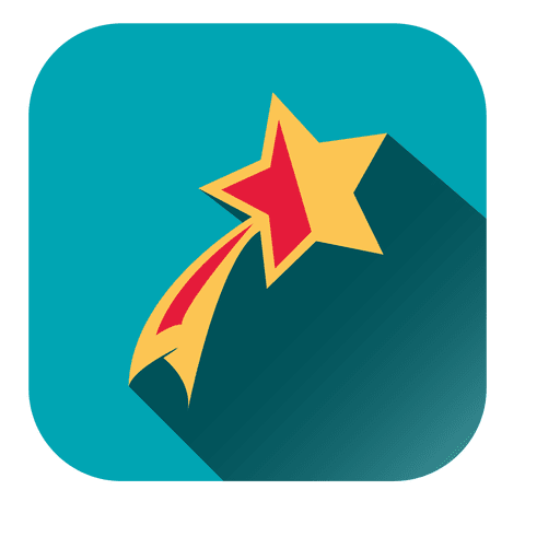Pyrotechnic star square icon PNG Design