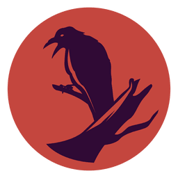 Ícone de círculo de corvo Desenho PNG