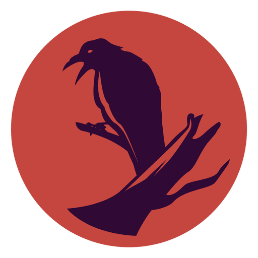Raven circle icon PNG Design