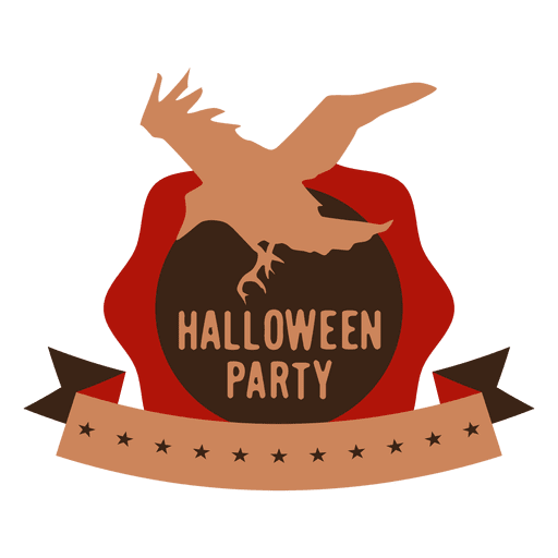 Etiqueta de halloween cuervo Diseño PNG
