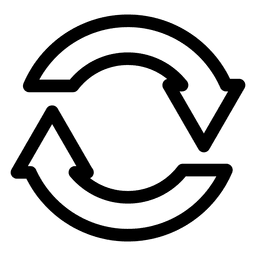 Recyceln Sie den Umrisspfeil PNG-Design