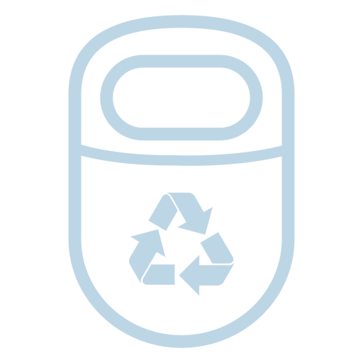 Reciclar icono de l?nea de basura Diseño PNG