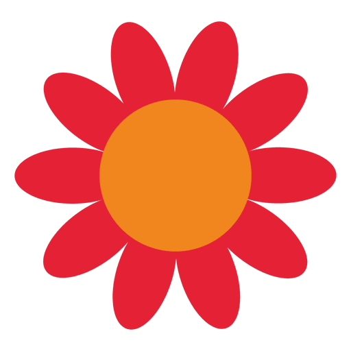 Rote abstrakte Sonnenblume PNG-Design