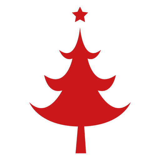 Red Christmas Tree  PNG Design