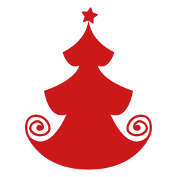 Red christmas tree icon PNG Design Transparent PNG