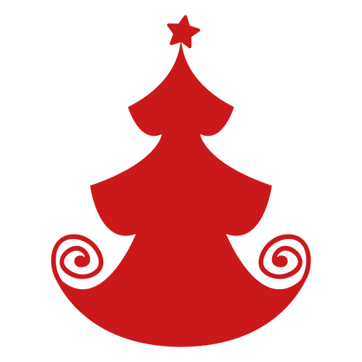 Icono de ?rbol de navidad rojo Diseño PNG