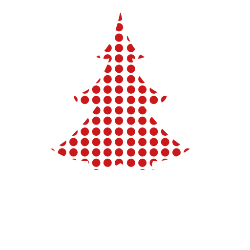 Red dotted pine tree PNG Design