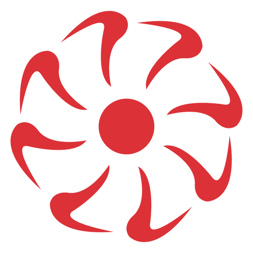 Icono de flor roja 1 Diseño PNG