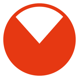 Gráfico circular rojo Diseño PNG