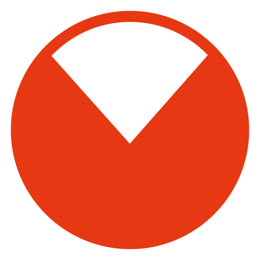 Gráfico circular rojo Diseño PNG