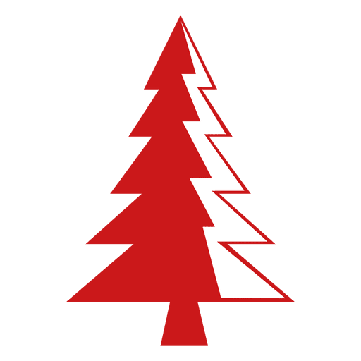 Red pine tree icon PNG Design