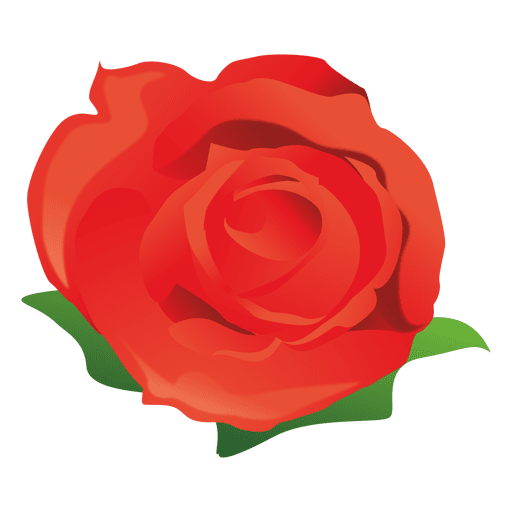 Red rose cartoon PNG Design