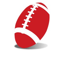 Red rugby ball PNG Design