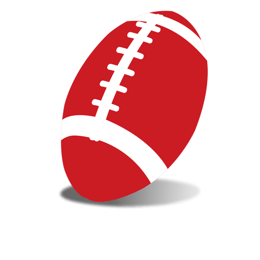 Roter Rugbyball PNG-Design