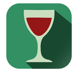 Icono cuadrado vino tinto Diseño PNG